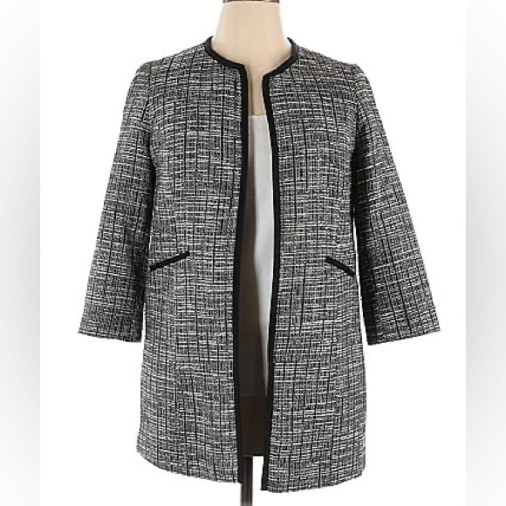 Charter Club boucle tweed topper coat
